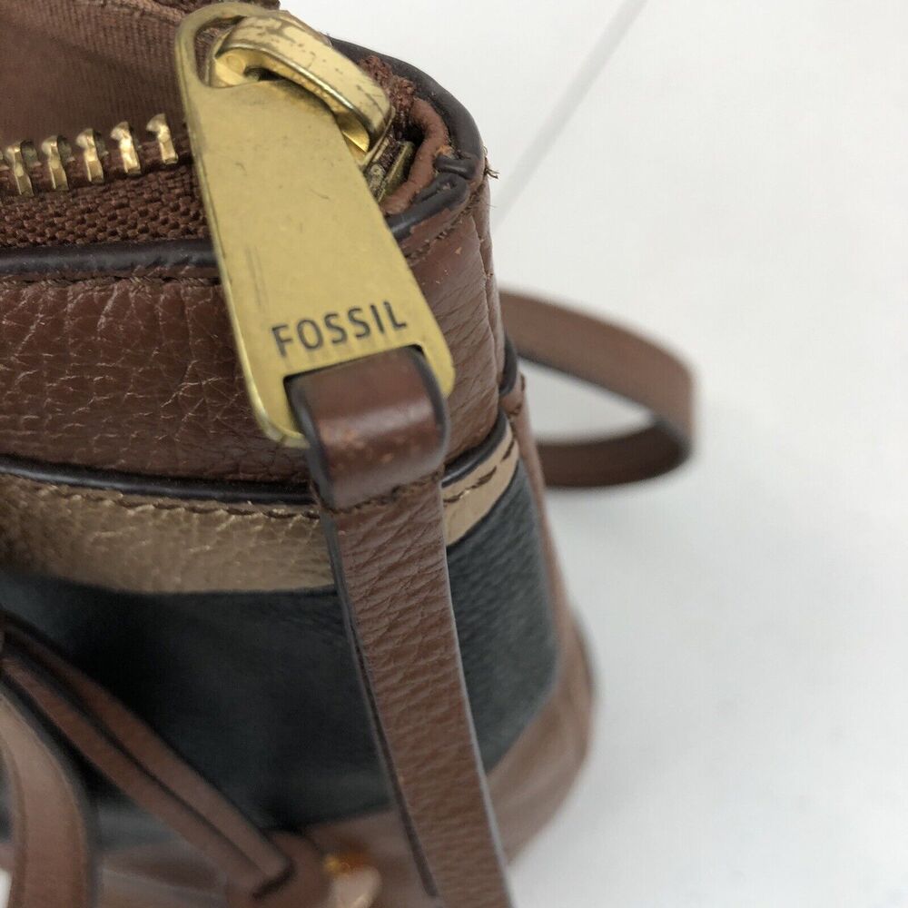 Fossil Diamond Leather Patchwork Purse Shoulder B… - image 12